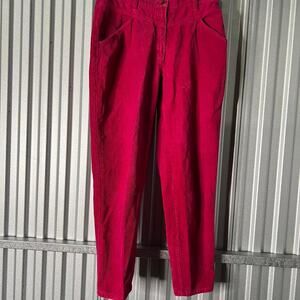 Vintage hot pink plaid jeans